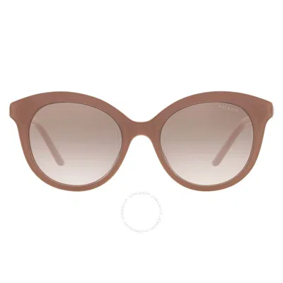 Prada Pr 01ys Alabaster Pink Sunglasses In Clear Gradient Brown