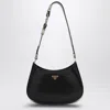 PRADA PRADA CLEO BLACK LEATHER SHOULDER BAG WITH ROCK SHOULDER