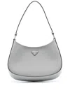 Prada Cleo Brushed Leather Shoulder Bag In Grau