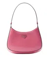 Prada Cleo Brushed Leather Shoulder Bag In Pink