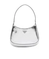 Prada Women Patented Leather Shoulder Bag In Neutral
