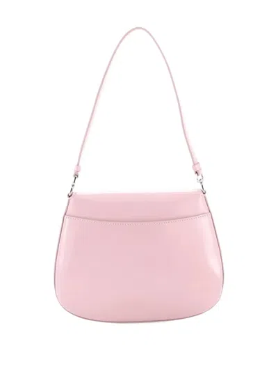 Pre-owned Prada Cleo Flap Shoulder Bag Spazzolato Leather Small Hobo Bag In Pink