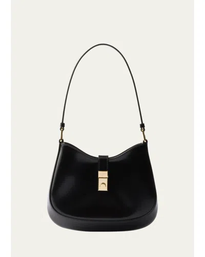 Prada Cleo Leather Shoulder Bag In Nero