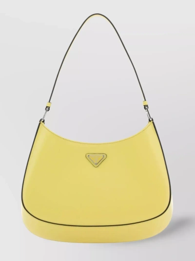 Prada Cleo Leather Shoulder Bag In Yellow