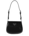 Prada Cleo Brushed Leather Shoulder Bag With Flap