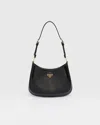 Prada Cleo Patent Leather Bag In Black