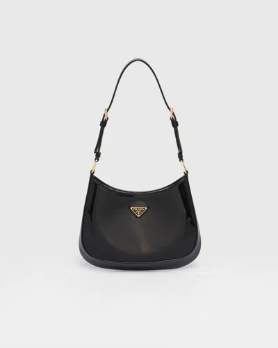 Prada Cleo Patent Leather Bag In Black