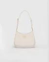 Prada Cleo Patent Leather Bag In Ivory