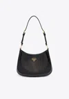 Prada Cleo Patent Leather Shoulder Bag In Black