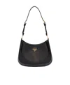 Prada Cleo Patent Leather Shoulder Bag In Black