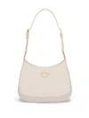 Prada Cleo Patent-leather Shoulder Bag In Neutral