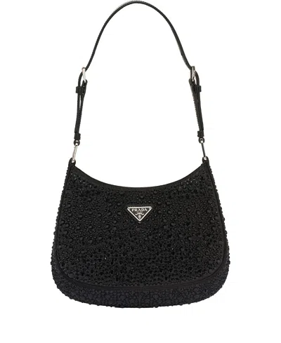 PRADA CLEO SATIN BAG WITH CRYSTALS
