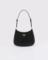 Prada Cleo Satin Bag With Crystals In Black