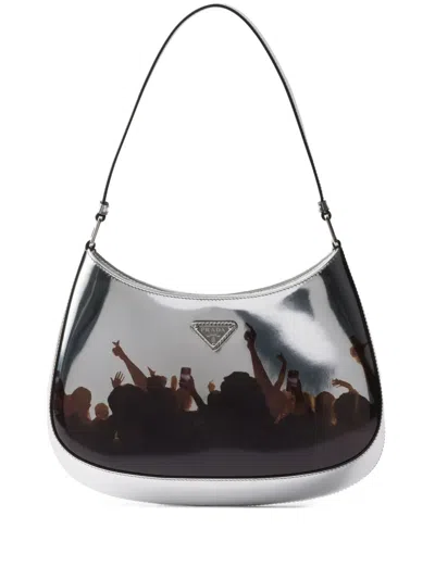 Prada Cleo Shoulder Bag In Grey
