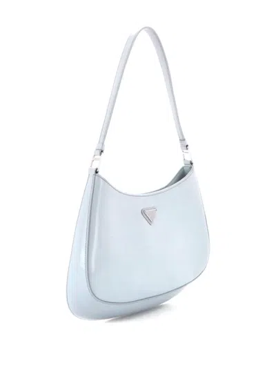 Pre-owned Prada Cleo Shoulder Bag Spazzolato Leather Medium Hobo Bag In Blue