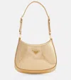 Prada Cleo Small Leather Shoulder Bag In Platino 0