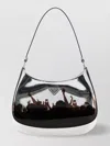 Prada Cleo Concert-print Metallic Leather Shoulder Bag