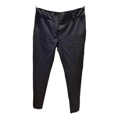 Pre-owned Prada Cloth Straight Pants In Black