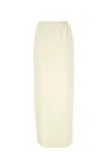 Prada Linen Skirt With Elastic Waistband And Front Slit
