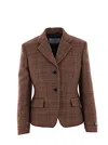 Prada Prince Of Wales Blazer Blazer And Suits Multicolor In Brown