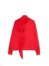 Prada Marocain Silk Shirt Clothing In Red