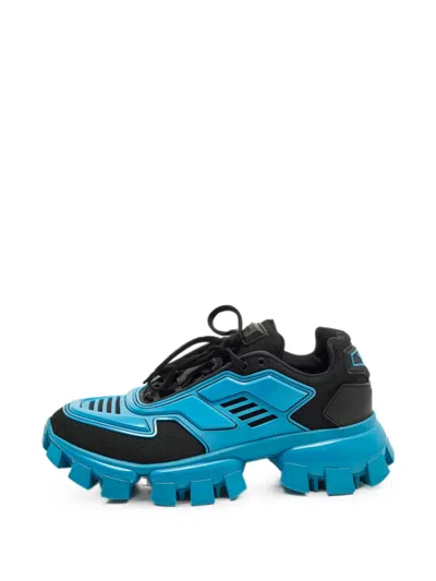 Pre-owned Prada Cloudbust Thunder Lace-up Sneakers In Blue