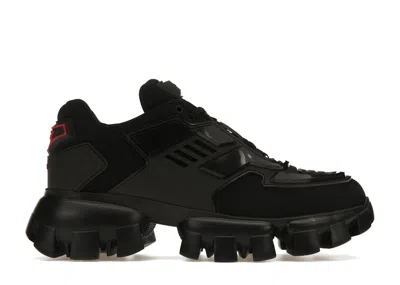 Pre-owned Prada Cloudbust Thunder Sneakers (women's) In Black/red