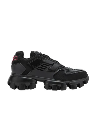 Prada Cloudbust Thunder Technology Fabric Logo Sports Shoes In Black