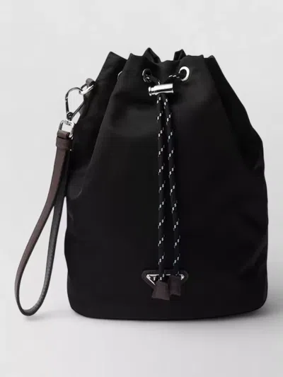 Prada Clutch Bag Adjustable Strap Metal Eyelets