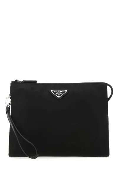 Prada Black Re-nylon Clutch