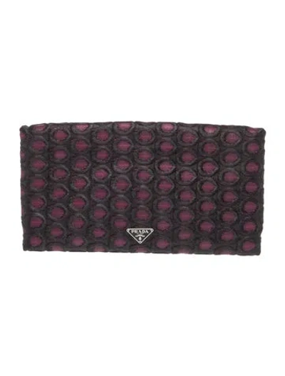 Pre-owned Prada Clutch In Purple