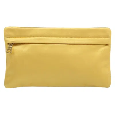 Pre-owned Prada Clutch Satin Gold Satin Clutche & Pouche Bag ()