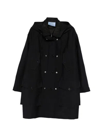 Prada Coat In Black