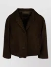 Prada Coat Front Pockets Notched Lapel Design In Brown