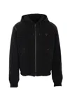 Prada Men's Cotton Zipped Jacket In Black
