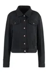 Prada Denim Jacket In Black