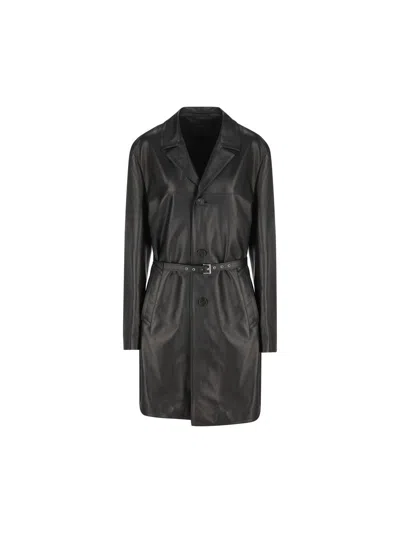 Prada Coats In Black