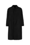 Prada Black Re-nylon Trench Coat In Black