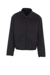 Prada Logo-plaque Cropped Jacket In Black