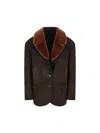 Prada Coats In Brown