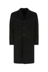 Prada Cappotto In Misto Lana Nera Uomo In Black