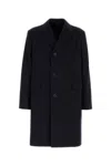Prada Midnight Wool Blend Coat In Blue