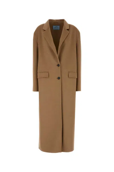Prada Coats In Brown