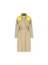 Prada Hooded Technical Poplin Raincoat In Brown