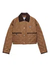 Prada Light Re-nylon Cropped Jacket In Brown