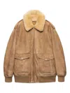 Prada Jacket With Application In Brown
