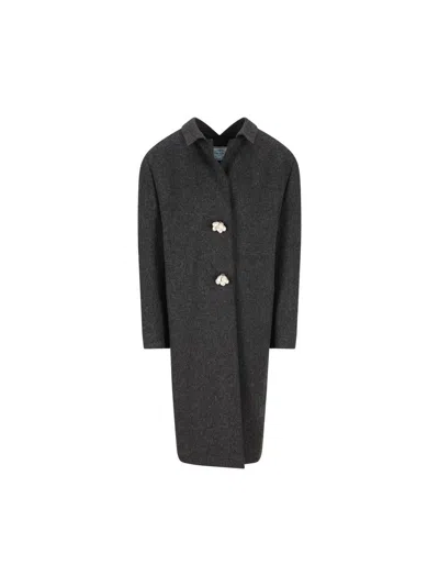 Prada Coats In Gray