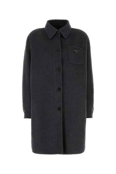 Prada Coats In Gray