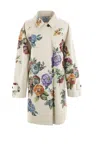 Prada Women Printed Cotton Overcoat In Printed