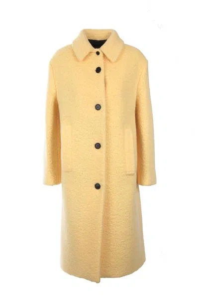 Prada Coats In Yellow